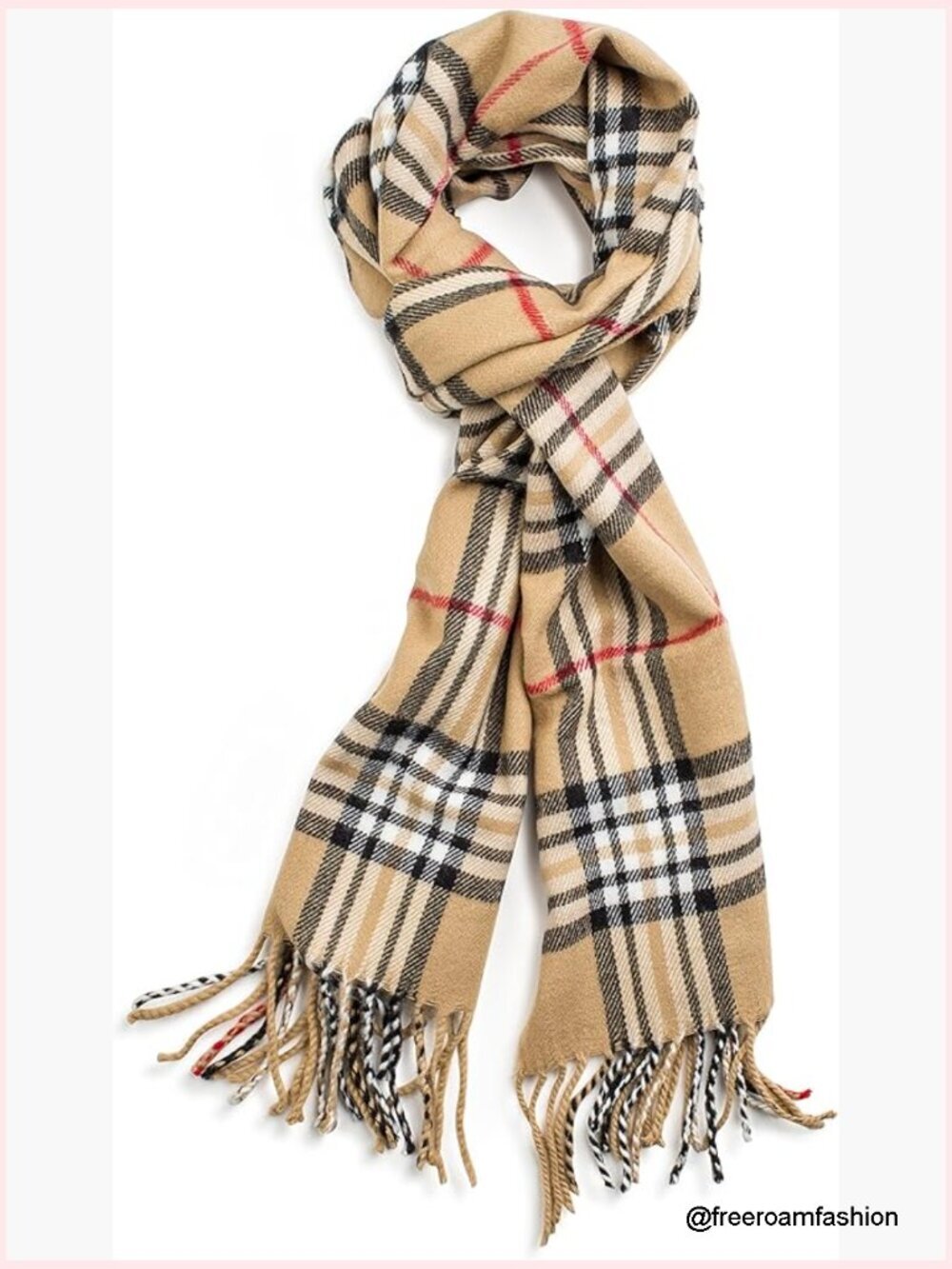 Cashmere Feel Winter Scarf Unisex 72x12 with Fringes